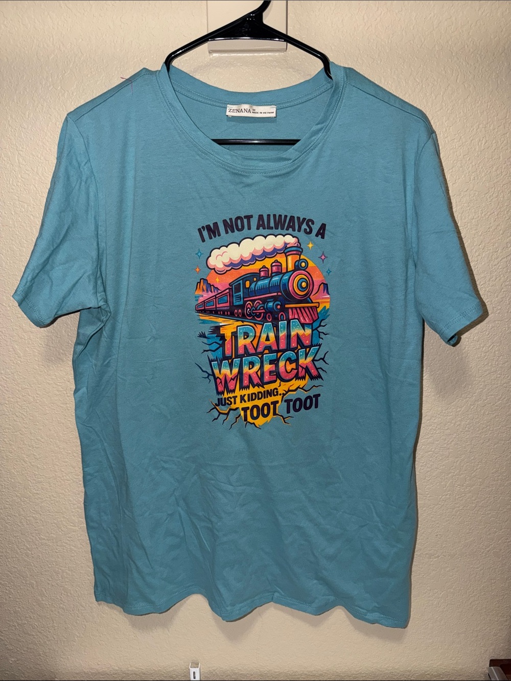 CUSTOM Zenana Teal Boyfriend Style Shirt - M (NWOT)